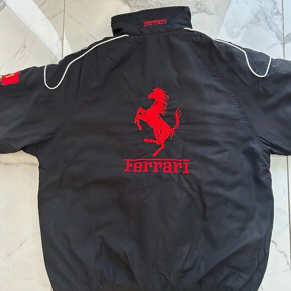 Ferrari F1 Racing Jacket Black – Vintage Embroidered Bomber - Picture 6 of 7